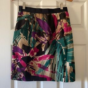 Ann Taylor Silk Tropical Print Skirt
